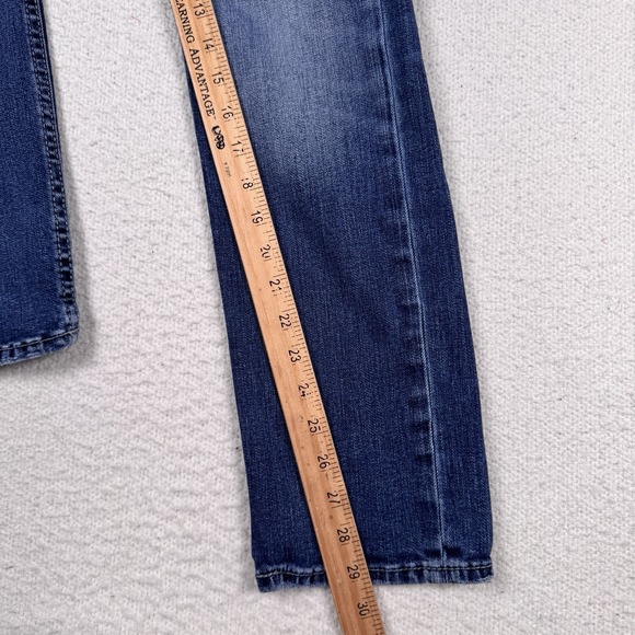 BKE Jeans Men's 30X30 Alec Straight Leg Distressed‎ Whiskered Blue Denim - Picture 5 of 11